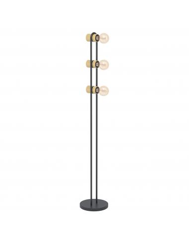 EGLO 43544 - CHIEVELEY Steel and Wood Floor Lamp