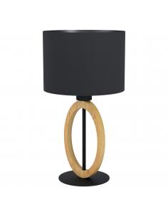 EGLO 43569 - BASILDON 1 Table lamp in Steel, wood and Textile