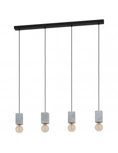 EGLO 43598 - PRESTWICK 3 Steel and Concrete Pendant Lamp