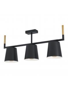 EGLO 43611 - LACEY Ceiling lamp in Steel, wood and Steel