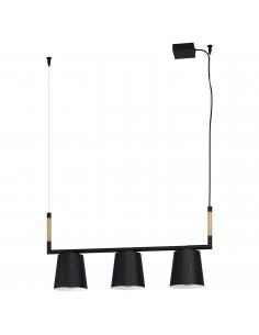 EGLO 43612 - LACEY Pendant lamp in Steel, wood and Steel