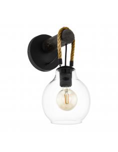 EGLO 43619 - RODING Wall lamp in Steel, wood and Glass