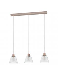 EGLO 43632 - COPLEY Pendant lamp in Steel, aluminum and Glass