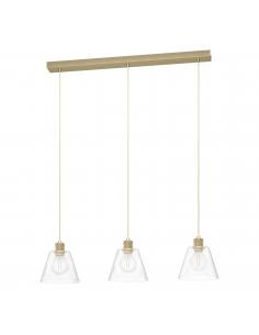 EGLO 43634 - COPLEY Pendant lamp in Steel, aluminum and Glass