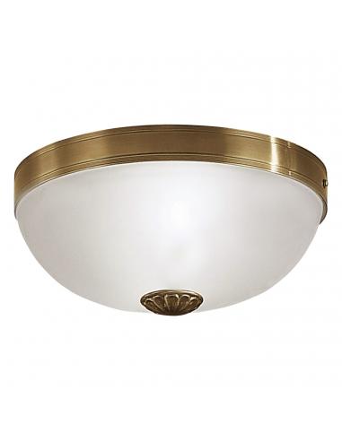 EGLO 82741 - IMPERIAL Living Room Lamp in Burnished Metal Cast Iron and Satin Glass