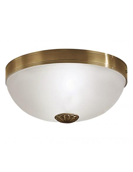 EGLO 82741 - IMPERIAL Living Room Lamp in Burnished Metal Cast Iron and Satin Glass