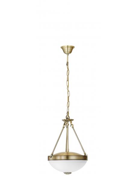 EGLO 82747 - SAVOY Burnished Cast Glass Pendant Lamp and Satin Glass