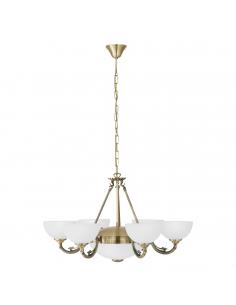 EGLO 82749 - SAVOY Burnished Cast Glass Pendant Lamp and Satin Glass