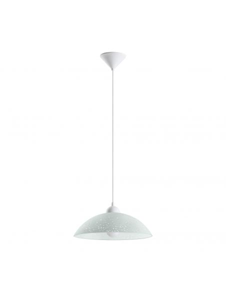 EGLO 82783 - VETRO Crystal Pendant Lamp in White Acrylic and Satin Glass
