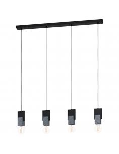 EGLO 99532 - LOBATIA Hanging lamp in Steel, wood