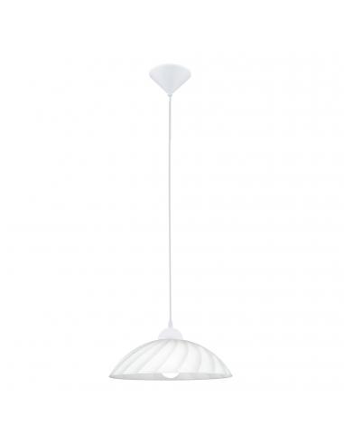 EGLO 82785 - VETRO Crystal Pendant Lamp in White Acrylic and Satin Glass