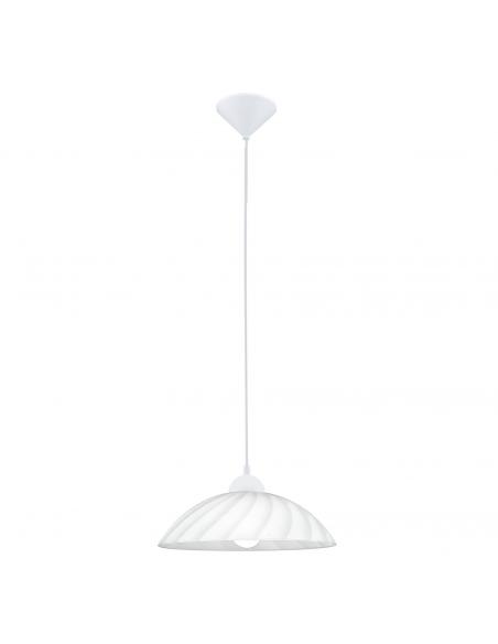 EGLO 82785 - VETRO Crystal Pendant Lamp in White Acrylic and Satin Glass