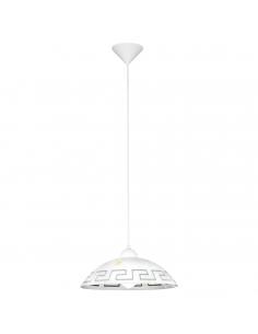 EGLO 82786 - VETRO Crystal Pendant Lamp in White Acrylic and Glass