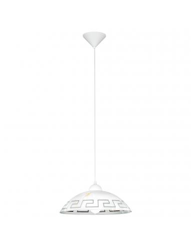 EGLO 82786 - VETRO Crystal Pendant Lamp in White Acrylic and Glass