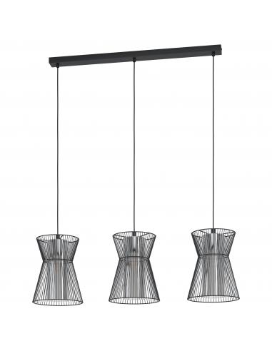 EGLO 99634 - MASETA Pendant lamp in Steel and Tinted Glass