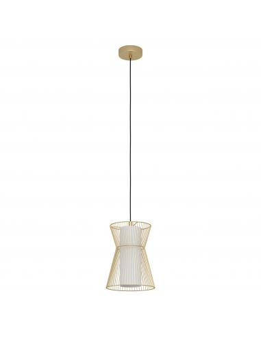 EGLO 99635 - MASETA Hanging lamp in Steel and matte opaline glass