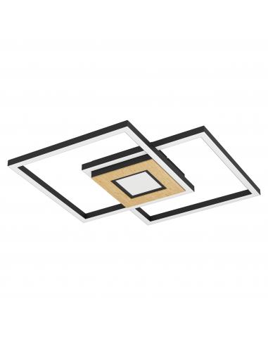 EGLO 99659 - MARINELLO Lámpara de techo en Aluminio, acero, madera y Acrílico