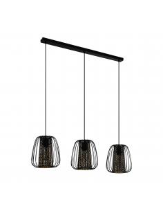 EGLO 99662 - CURASAO Pendant lamp in Steel and Steel, textile