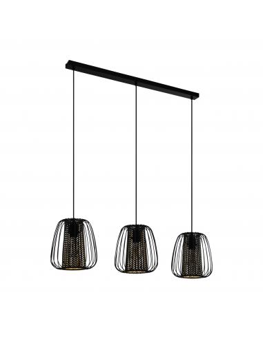 EGLO 99662 - CURASAO Pendant lamp in Steel and Steel, textile