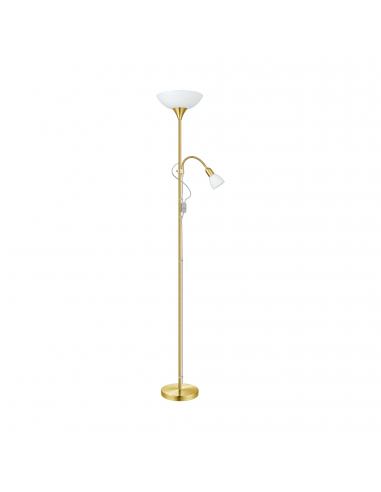 Lámpara de pie con brazo articulado dorado - Eglo Up2