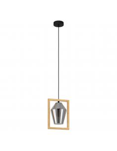 EGLO 99701 - VIGLIONI Hanging lamp in Steel, wood
