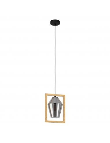 EGLO 99701 - VIGLIONI Hanging lamp in Steel, wood