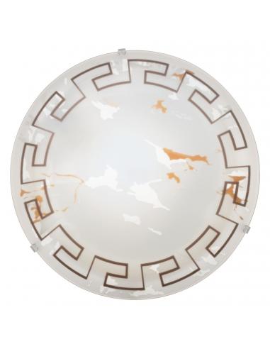 EGLO 82877 - TWISTER Living Room Lamp in White Steel and Satin Glass