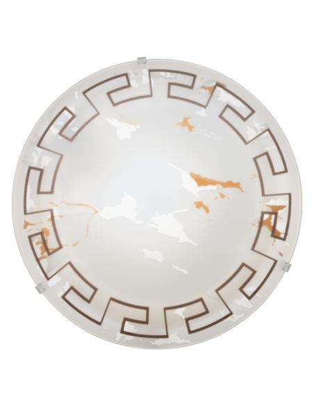 EGLO 82877 - TWISTER Living Room Lamp in White Steel and Satin Glass