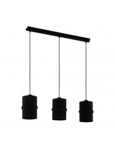 EGLO 390034 - PARAGUAIO Pendant lamp in Steel and Textile, glass