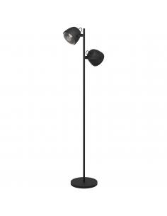 EGLO 390048 - UPANEMA Floor Lamp in Steel and Engraved Glass