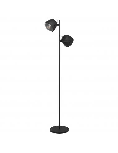EGLO 390048 - UPANEMA Floor Lamp in Steel and Engraved Glass