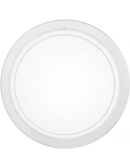 EGLO 83153 - PLANET 1 Lámpara de Salón en Acero blanco y Vidrio lacado