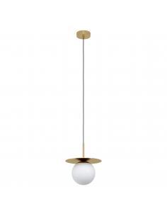 EGLO 39952 - ARENALES Hanging lamp in Steel and matte opaline glass