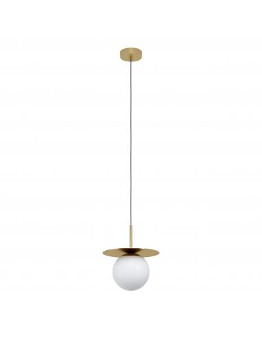 EGLO 39952 - ARENALES Hanging lamp in Steel and matte opaline glass