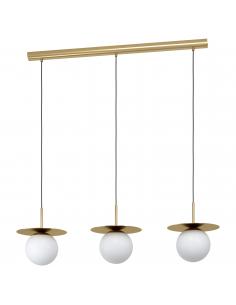 EGLO 39953 - ARENALES Hanging lamp in Steel and matte opaline glass
