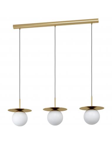 EGLO 39953 - ARENALES Hanging lamp in Steel and matte opaline glass