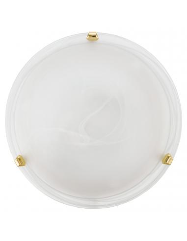 EGLO 7185 - SALOME Lámpara de Salón en Acero latón y Vidrio alabastro