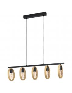 EGLO 43552 - IPSDEN Pendant Lamp in Steel and Wood