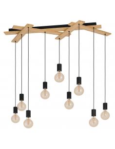EGLO 43641 - MONMOUNT Hanging lamp in Steel, wood