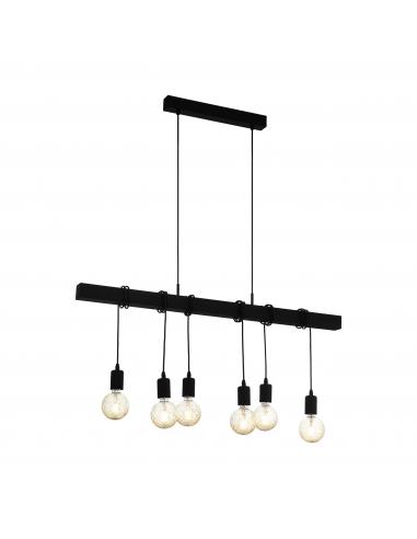 EGLO 44062 - TOWNSHEND Pendant Lamp in Steel and Wood