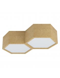 EGLO 98861 - MIRLAS Ceiling lamp in Wood, steel and Acrylic