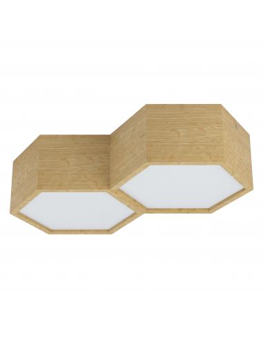 EGLO 98861 - MIRLAS Ceiling lamp in Wood, steel and Acrylic
