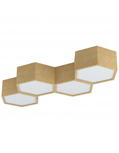 EGLO 98862 - MIRLAS Ceiling lamp in Wood, steel and Acrylic