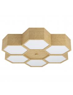 EGLO 98863 - MIRLAS Ceiling lamp in Wood, steel and Acrylic