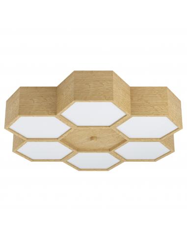EGLO 98863 - MIRLAS Ceiling lamp in Wood, steel and Acrylic