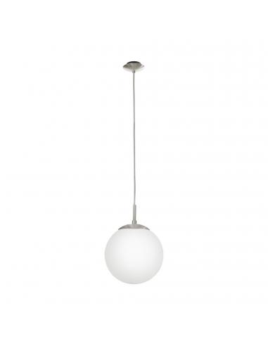 EGLO 85261 - RONDO Crystal Pendant Lamp in Matte Nickel Steel and Matte Opal Glass
