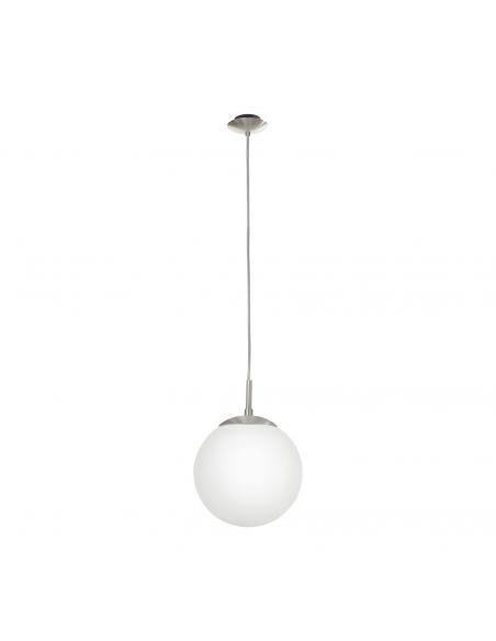 EGLO 85261 - RONDO Crystal Pendant Lamp in Matte Nickel Steel and Matte Opal Glass