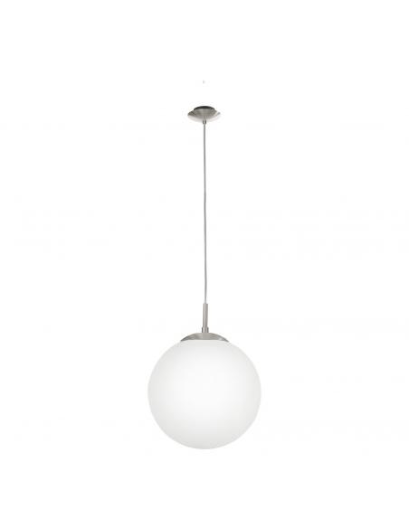 EGLO 85263 - RONDO Crystal Pendant Lamp in Matte Nickel Steel and Matte Opal Glass