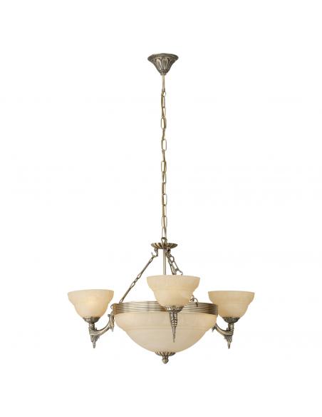 EGLO 85857 - MARBELLA Hanging lamp made of Burnished Cast Metal and Alabaster Glass