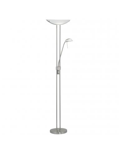 EGLO 85971 - BAYA Living Room Lamp in Nickel-matte Steel and Satin Glass